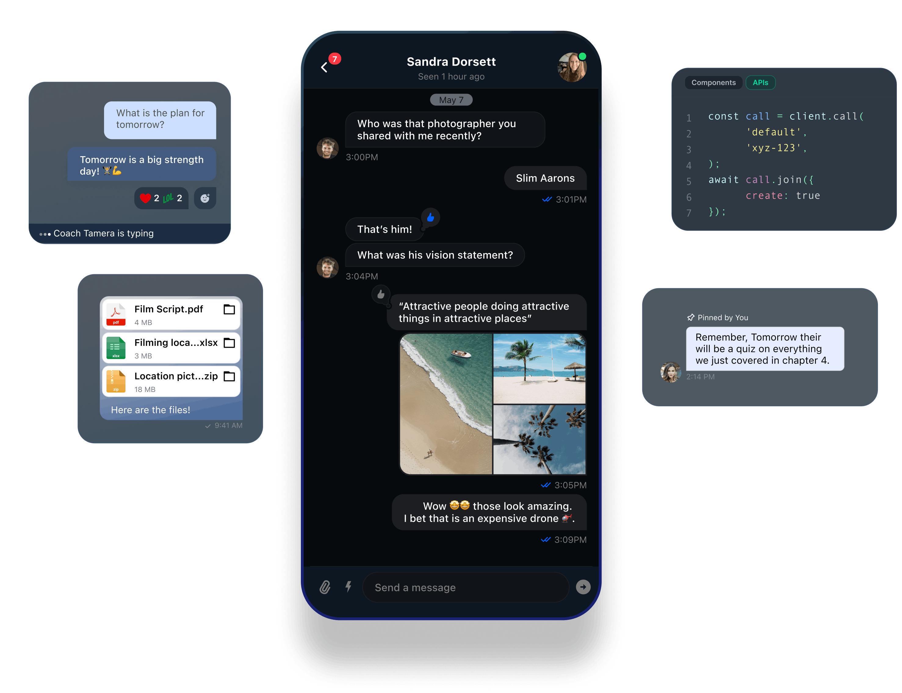 example of chat sdk ui mockup